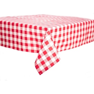 texpot Tischdecke kariert Landhausstil Bauernkaro 100% Baumwolle (1-tlg), eingewebtes Karo rot|weiß rechteckig - 100 cm x 140 cm