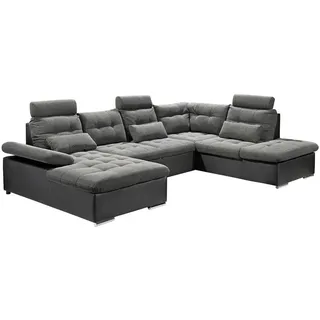 MID.YOU Wohnlandschaft Polyester 5-Sitzer Grau