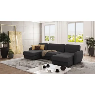 s-style möbel Wohnlandschaft Lupo Graphit Mikrofaser