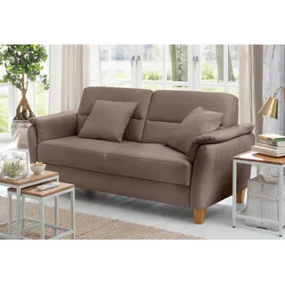 Home Affaire 2,5-Sitzer HOME AFFAIRE "Palmera, B: 179 cm", braun, B:179cm H:89cm T:89cm, 100% Polyester;Struktur (100% Polyester);Luxus-Microfaser in Lederoptik (100% Polyester), Sofas, mit Federkern