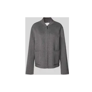 Jacke mit Stehkragen und Woll-Anteil, Anthrazit, L