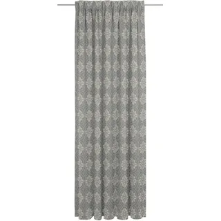 Vorhang ADAM "Romantic Puligny light" Gardinen Gr. 145 cm, Multifunktionsband, 142 cm, grau (dunkelgrau) Esszimmergardinen nachhaltig aus Bio-Baumwolle