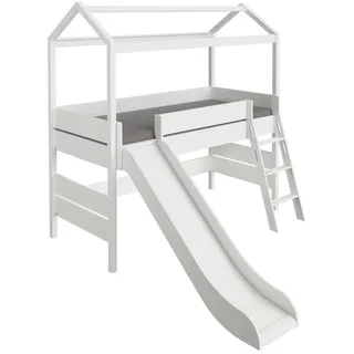 Paidi Spielbett Tiny House 90 x 200 cm Buche massiv weiß
