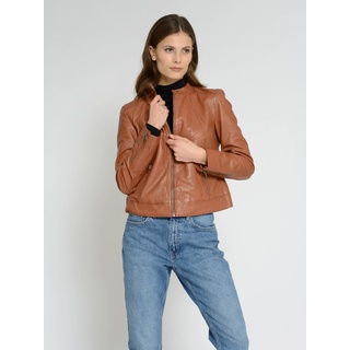 Lederjacke MAZE "4202166" Gr. M, braun (cognac) Damen Jacken Lederjacken