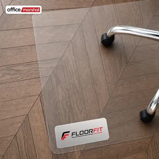 Bodenschutzmatte Floorfit auf Maß für Hartböden transparent mattiert 120 x 350 cm - Transparent