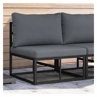 vidaXL Gartenmöbel Set 7-tlg. Schwarz/Anthrazit