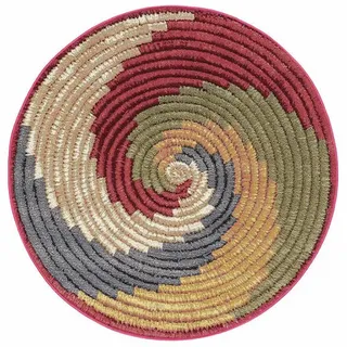 Kunstloft Teppich, Mehrfarbig, Textil, Kunststoff, Orientalisch, Rund, 160x1 cm, Gots, wasserabweisend, Teppiche & Böden, Teppiche, Outdoorteppiche