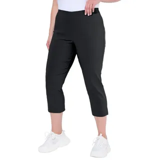 Ulla Popken Bengalin Hose wadenlang Schwarz 60