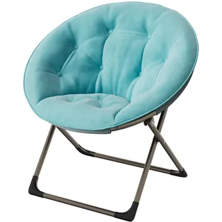 TROPOW Klappbar Sessel Rund Klappsessel,136 kg, XXL Moonchair, Gemütlicher Lesesessel Mit Armlehnen & Dick Gepolstert, Campingsessel,Loungesessel,Ohrensessel,Für Schlafzimmer, Balkon, Gärten Und Höfe