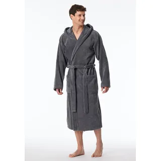 Herrenbademantel SCHIESSER ""Essentials"" Gr. XL, grau (200, grau), XL, Baumwolle, Hausmäntel, in weicher, behaglicher Frottee-Qualität