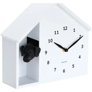 Karlsson Wanduhr Peeking Doggy - Weiß - 24.9x24.9x27cm