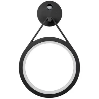LUCANDE Außenwandleuchte Aluminium 48,3 cm inkl. Bewegungsmelder schwarz