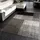 Designer Teppich Modern Kariert Design Meliert In Grau Creme Braun Grösse 60x110 cm