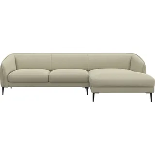 flexlux Eckcouch Polyester 2-Sitzer beige