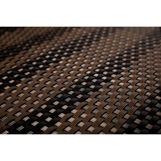 Rattan Art Polyrattan Balkonsichtschutz mit Metallösen - Gemischt Braun / Schwarz 0,9m x 3m