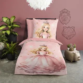 Traumschlaf Bettwäsche Prinzessin pink 155x220 cm + 80x80 cm - pink