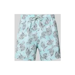 Badehose im Allover-Look, Tuerkis, M