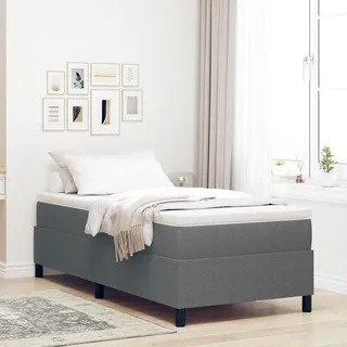 Brokky Boxspringbett mit Matratze Bett Mit Matratze Bett Mit Bettkasten Boxspringbetten Mit Matratze Hellgrau 90x200 cm Cordstoff