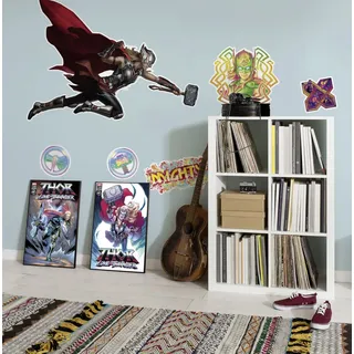 KOMAR Marvel Wandtattoo - Thor4 - Mighty Jane - Größe 100 x 70 cm - Wandaufkleber, Wandsticker, Kinderzimmer, Thor