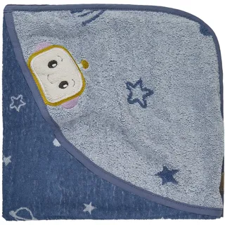 Sterntaler Kapuzenbadetuch 100x100 Weltraum, jeans, Jungen, 100x100x0,5 cm
