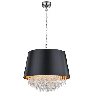 TRIO Leuchten LED Pendelleuchte, Dimmfunktion, LED wechselbar, Warmweiß, einflammig hängend im ausgefallenen Design schwarz