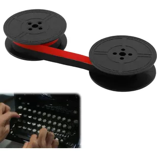 Farbband Schreibmaschine, Schreibmaschinen für DIN 2103 32755, Doppel Spule Schreibmaschine Farbband Mechanisch, Klare und Präzise Druckergebnisse, Schwarz/Rot