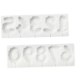 Ballon Zahlen Silikonform für Fondant, Schokolade, Urlaub, Backen, Dekorationswerkzeug, Herstellung von Mousses, Kuchen, Ballon Zahlen, Silikonform, Dessertform für Kerzen
