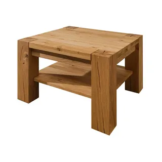 MASSIVMOEBEL24.DE KENT Braun Wildeiche 70 x 70 x 45 cm