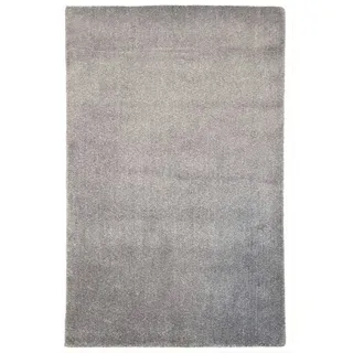 Rug Studios Teppich LUXURY, Rechteckig, Höhe: 15 mm, Handgewebt, 80 x 250 cm, Silber-Grau grau|silberfarben