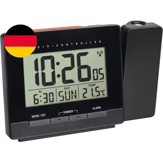 TFA Dostmann Projektionswecker, Funk-Digitalwecker Mit Projektion, 60.5016, Mit