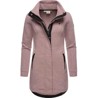 Ragwear Damen leichter Sweat-Übergangsmantel lang windabweisend mit hohem Kragen Letrice Mauve24 Gr. S - S