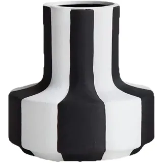 Keramik-Blumenvase, schwarz-weiß gestreift, nordischer Übertopf für Tisch, Tafelaufsatz, Innenbereich, Bauernhaus, Hochzeit, Café, Dekoration, 13 cm