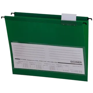 Eichner PVC-Hängemappe Platin Lineseitlich offen, grün