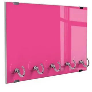 DEQORI Schlüsselbrett 'Unifarben - Rosa', (1 St), Schlüsselhalter Schlüssel Haken Schlüsselboard modern Schlüsselleiste rosa