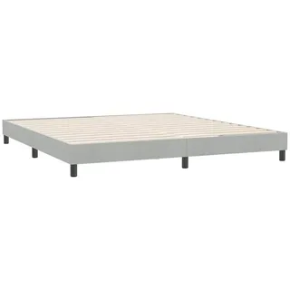 vidaXL Bett Bettgestell ohne Matratze Hellgrau 180x220 cm Samt grau 220 cm x 180 cm x 25 cm