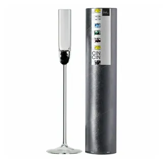 Eisch Kelch CIN CIN schwarz in Geschenkröhre