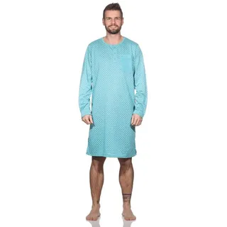 EloModa Nachthemd Herren Nachthemd langarm Sleepshirt; Gr. M L XL 2XL (1-tlg) grün M