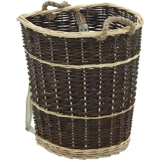 vidaXL Holzkorb mit Trageriemen 44,5 x 37 x 50 cm braun