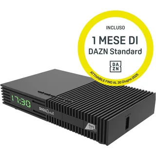 Digiquest Dazn Ti9 TivuSat Classic Decoder (DVB-S2, Festplatte), TV Receiver, Schwarz