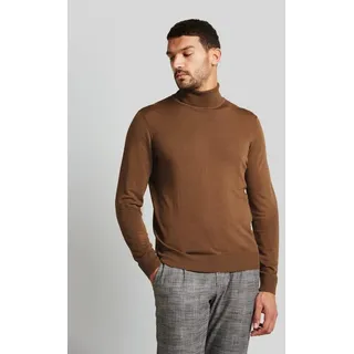 bugatti Rollkragenpullover aus 100 % Merinowolle braun XXL