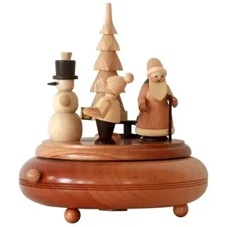 Spieldose Weihnachten 18 cm Spieluhr Erzgebirge NEU Seiffen Erzgebirge natur