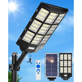 Ofuray Of-7200W Solar Straßenlaterne für Außen, 3000K/4000K/6500K Einstellbar LED Solarstrahler für Außen mit Bewegungsmelder, IP67 Wasserdicht Solarlampen Geeignet für Straßen, Höf, Scheunen