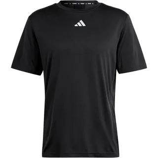 adidas Men's HIIT Workout 3-Stripes Tee T-Shirt, Black, XL