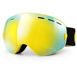 YEAZ Ski- Snowboardbrille mit Rahmen gelb verspiegelt XTRM-SUMMIT