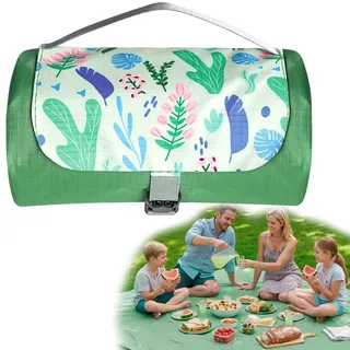 Picknickdecke Klein 150x210 cm für Picknick Camping Strand Wandern,Picknickdecke Wasserdicht, Ultraleicht Tragbar Campingdecke, Waschbare Sandfest Stranddecke mit Tragegriff
