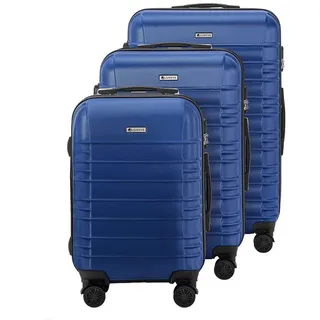 Juskys Rom Koffer-Set 3-tlg. blau