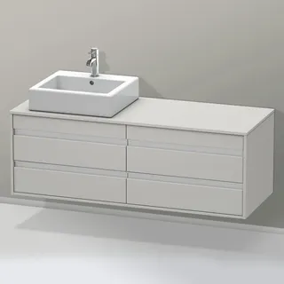 Duravit Waschtischunterschrank 4 Auszüge 140 x 49,6 x 55,1 cm Betongrau Matt