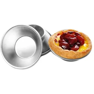 Ancdream 24 Stück Formen für Törtchen/Tartes, Aluminium, Silberfarben