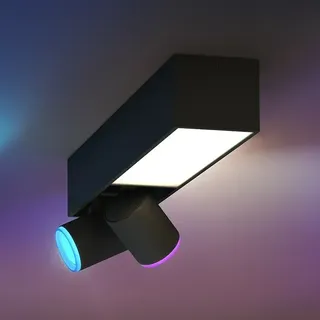 Philips Hue LED-Deckenstrahler White & Color Ambiance Centris  (22,4 W, L x B x H: 8,5 x 40,8 x 12,7 cm, Schwarz, RGBW, 3 Stk.)