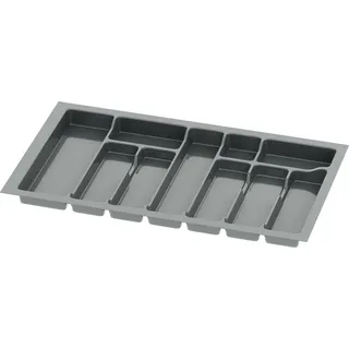 Sossai Besteckeinsatz Divio 73 x 43 cm 10 Fächer anthrazit Kunststoff